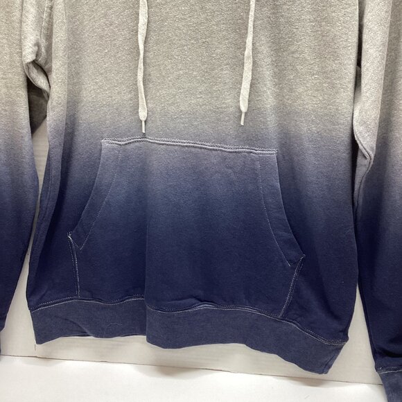 POL HOODIE BLUE OMBRE LIGHTWEIGHT 100% COTTON - Picture 2 of 7
